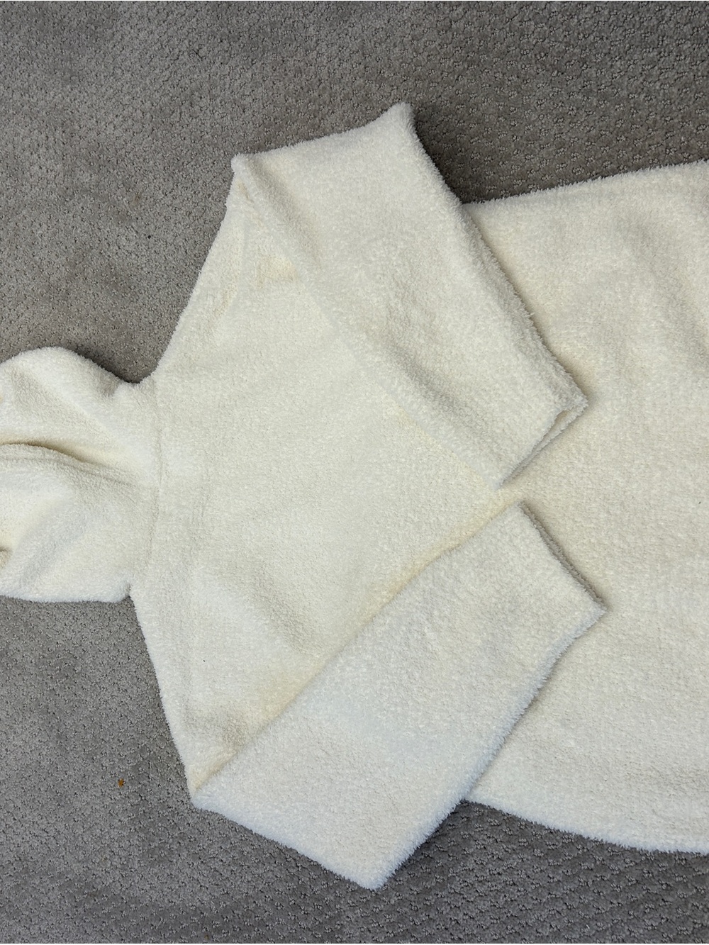 Barefoot Dreams Cozy Cream Sherpa Hoodie & Shorts Set Size S - Picture 6 of 6
